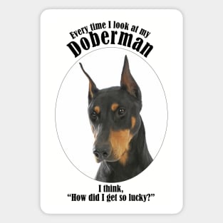 Lucky Doberman Magnet